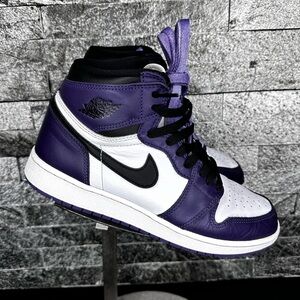 Jordan 1 Retro High Court Purple White - 7Y/M7/W8.5